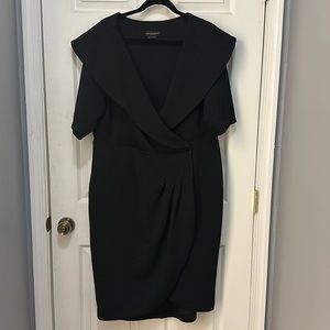 Gorgeous, black dress with slimming pleating.